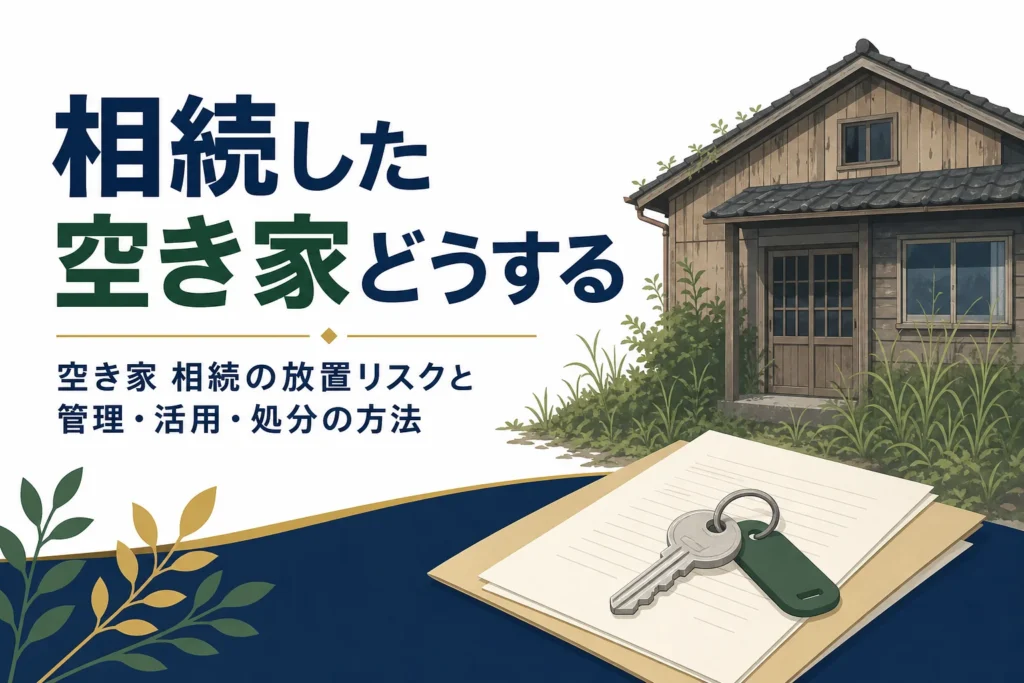 相続した空き家の放置リスクと管理・処分の方法を解説する記事のアイキャッチ