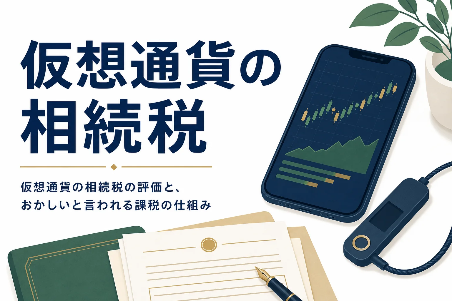 仮想通貨の相続税の評価と課税の仕組みを解説する記事のアイキャッチ