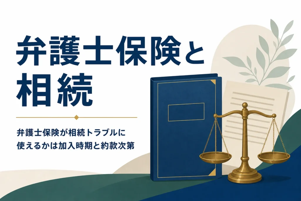 弁護士保険が相続トラブルに使えるかは加入時期と約款次第を解説する記事のアイキャッチ