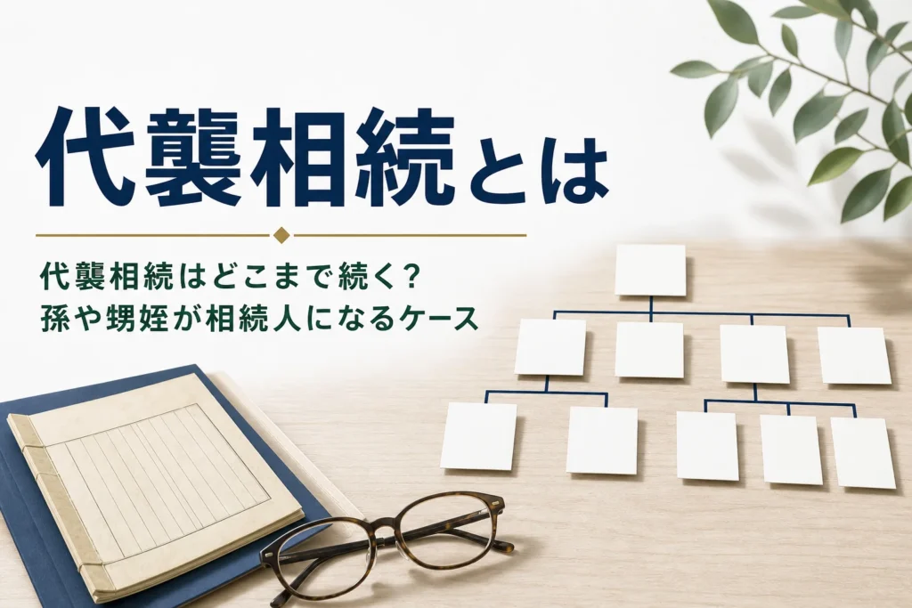 代襲相続の範囲と孫や甥姪が相続人になるケースを解説する記事のアイキャッチ