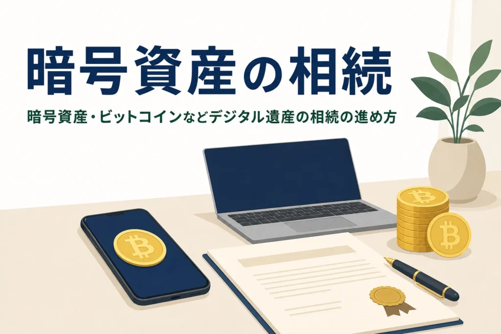 暗号資産やデジタル遺産の相続を解説する記事のアイキャッチ