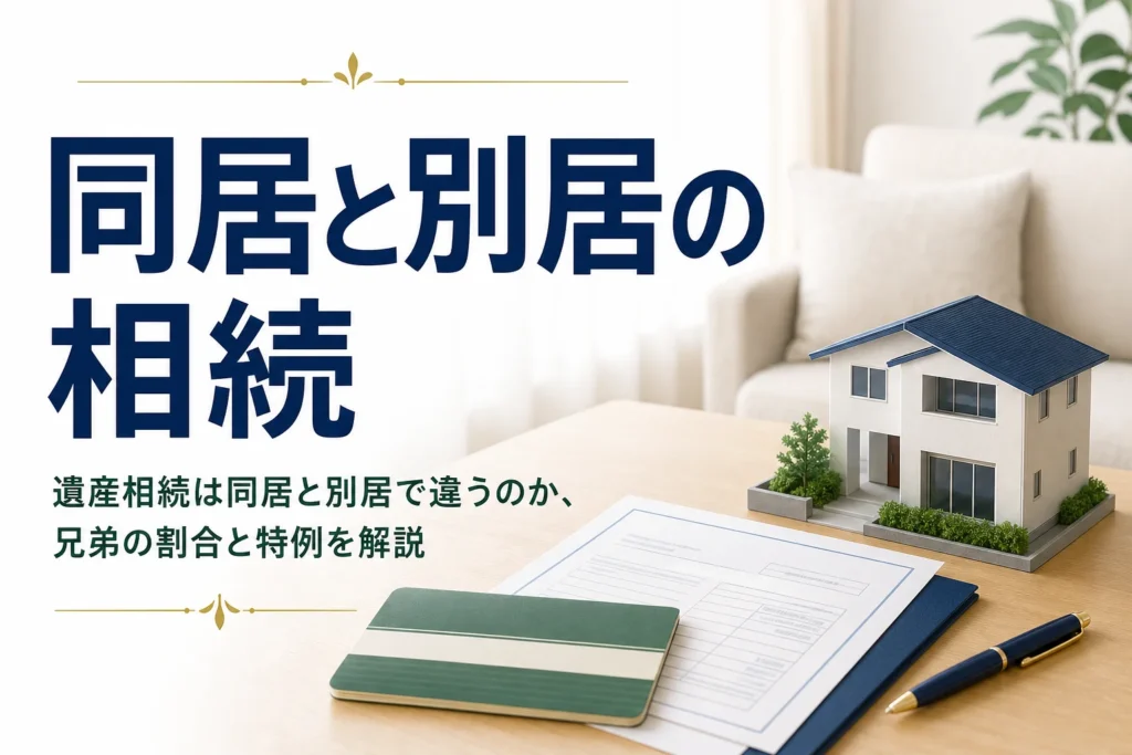 遺産相続で同居と別居の違いを解説する記事のアイキャッチ