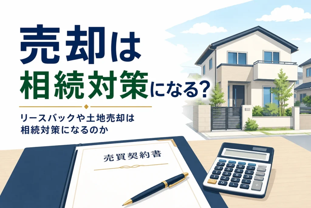リースバックや土地売却が相続対策になるかを解説する記事のアイキャッチ