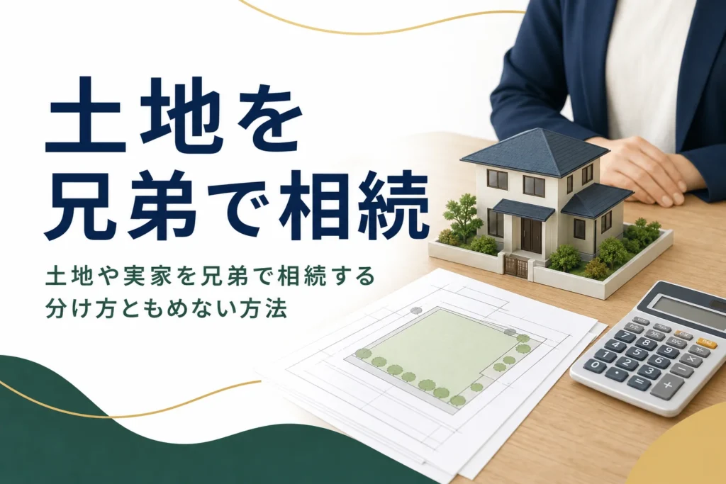 土地や実家を兄弟で相続する時の分け方と共有名義のリスクを解説する記事のアイキャッチ