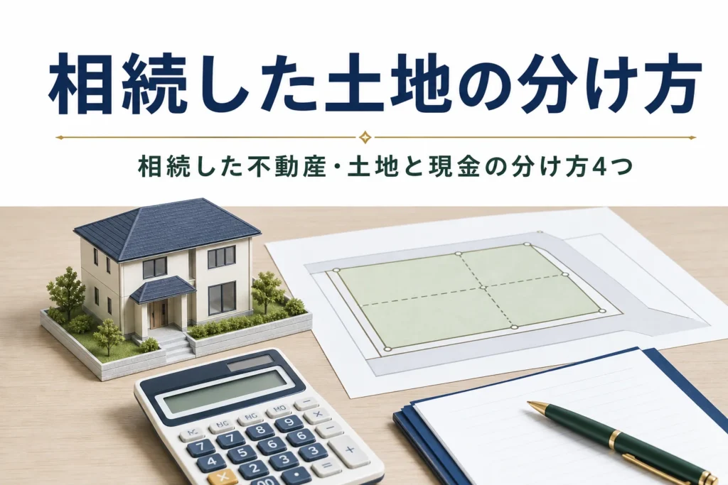 相続した不動産・土地の分け方を解説する記事のアイキャッチ