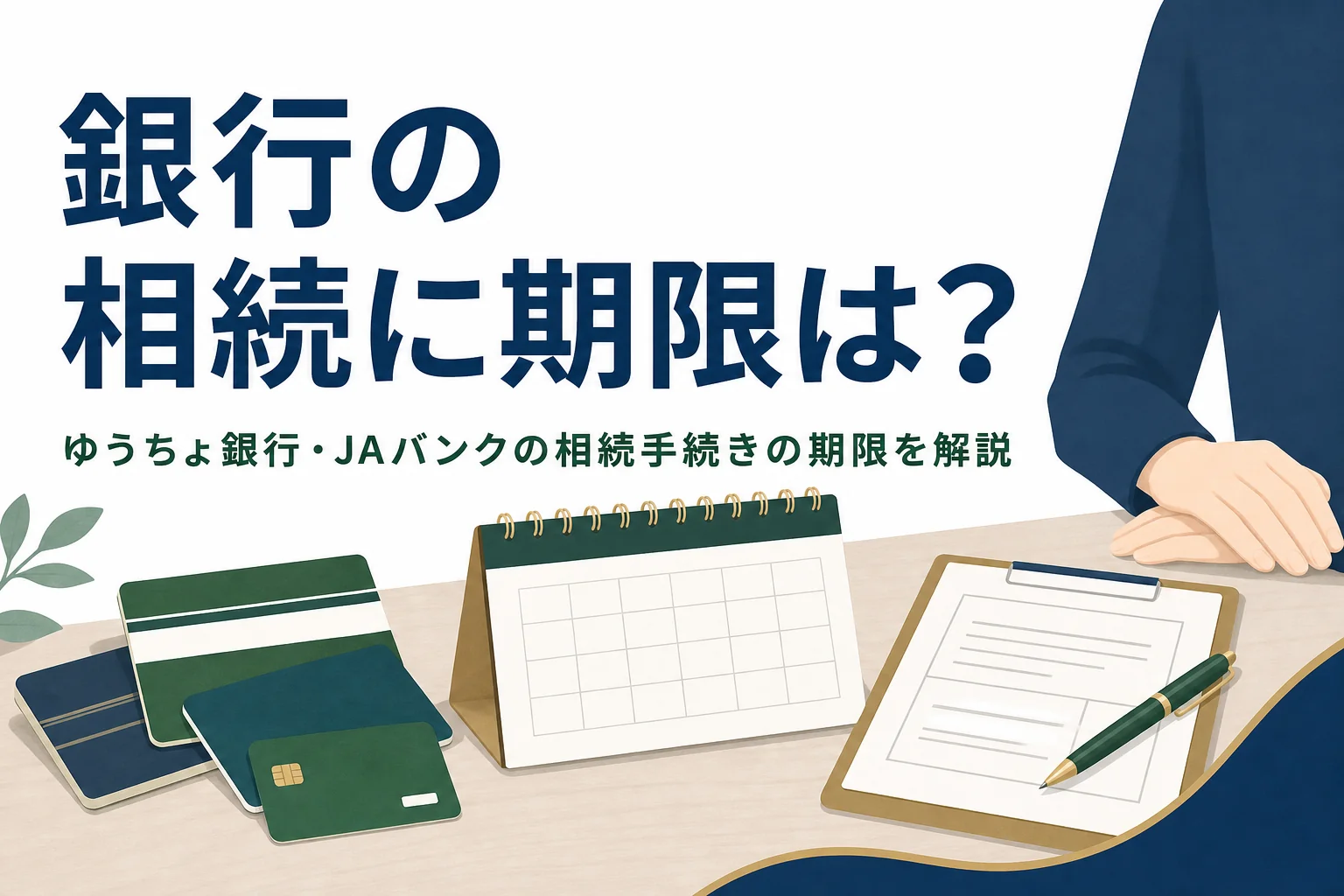 銀行・ゆうちょ銀行・JAバンクの相続手続きに期限があるかを解説する記事のアイキャッチ