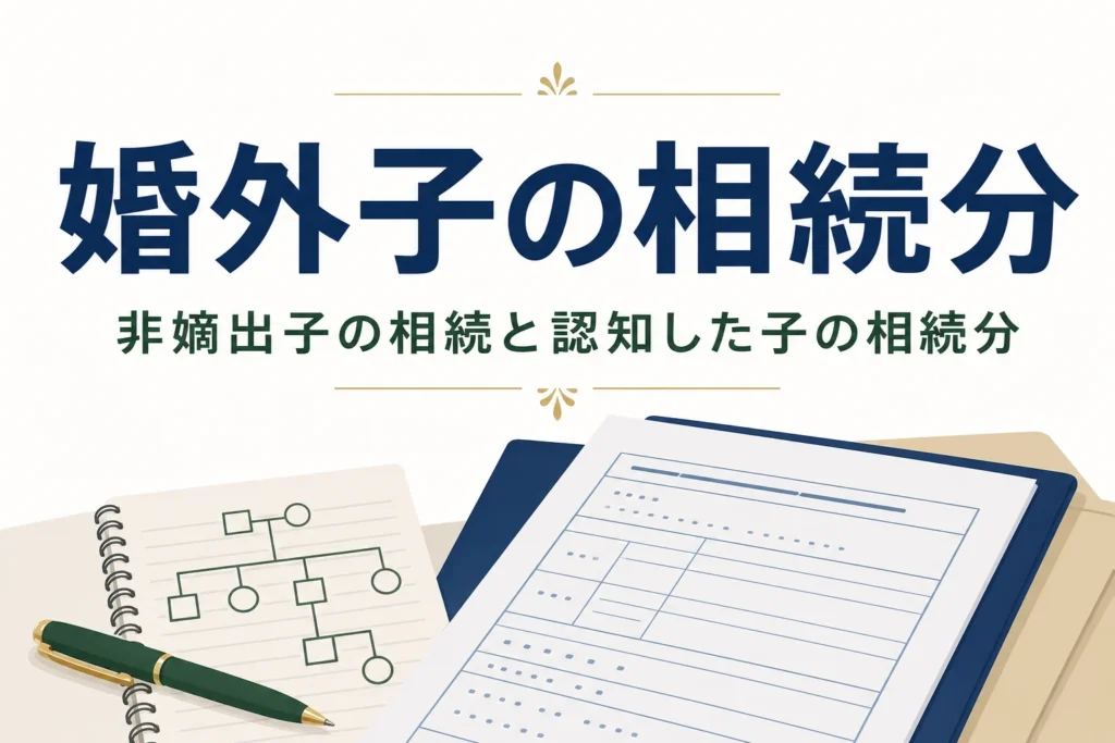 非嫡出子（婚外子）や認知した子の相続分を解説する記事のアイキャッチ