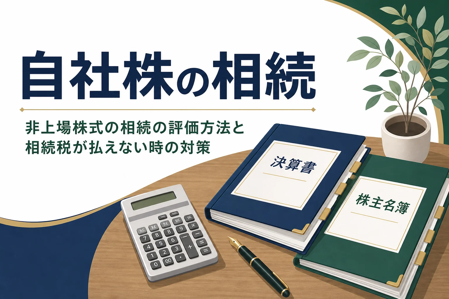 非上場株式・自社株の相続の評価方法と相続税が払えない時の対策を解説する記事のアイキャッチ