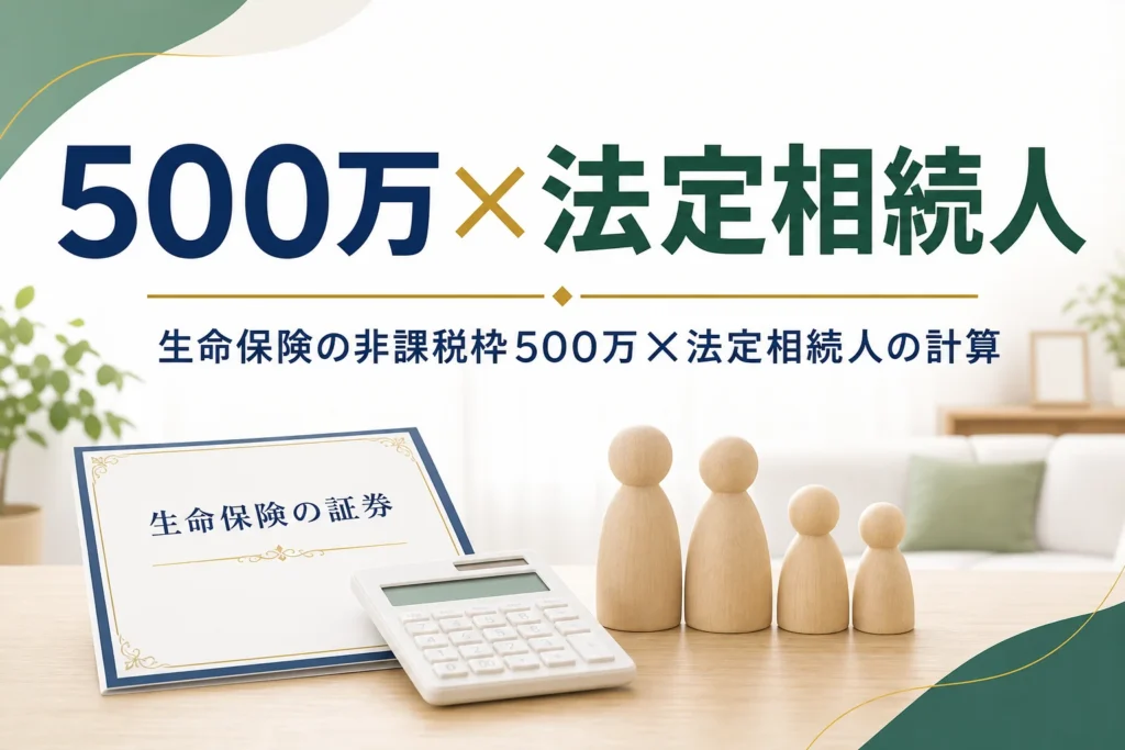 生命保険の非課税枠500万円×法定相続人の数を解説する記事のアイキャッチ