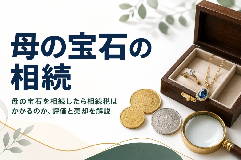 母の宝石を相続した時の相続税と売却を解説する記事のアイキャッチ
