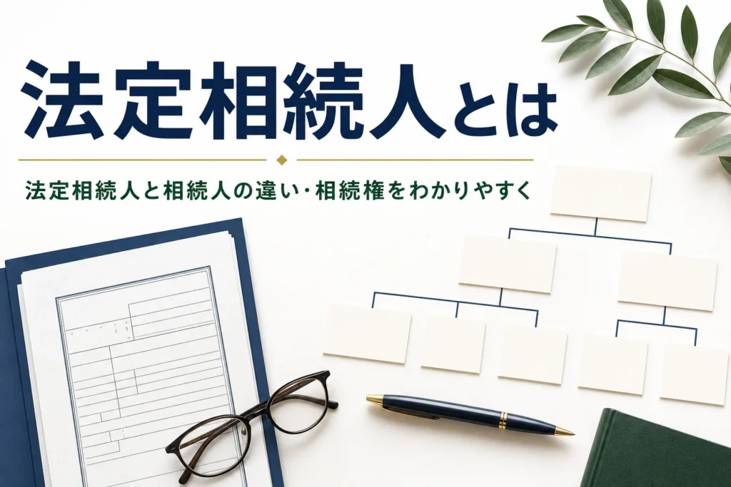 法定相続人の範囲と相続人との違いを解説する記事のアイキャッチ