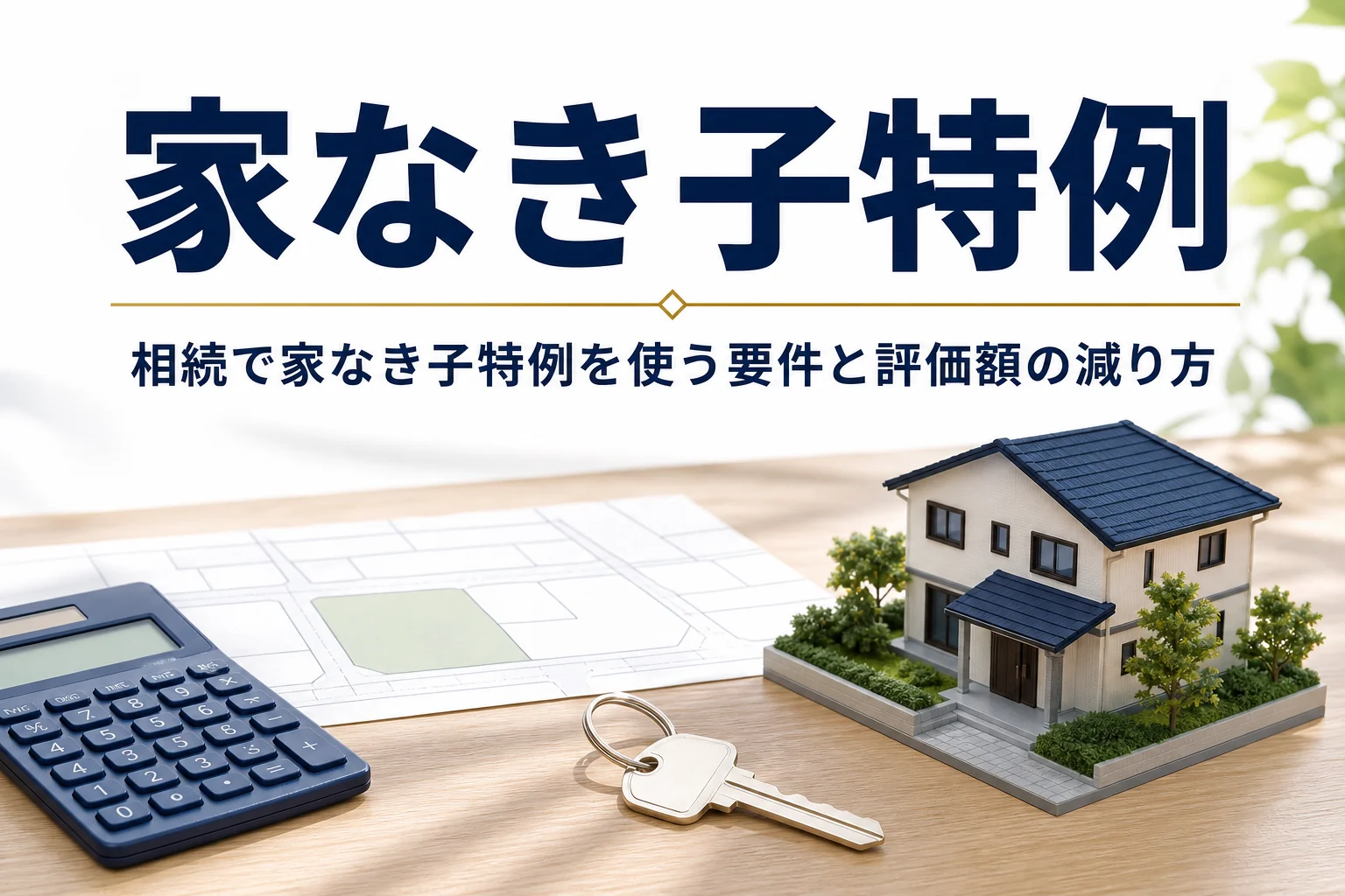 相続の家なき子特例の要件と計算を解説する記事のアイキャッチ