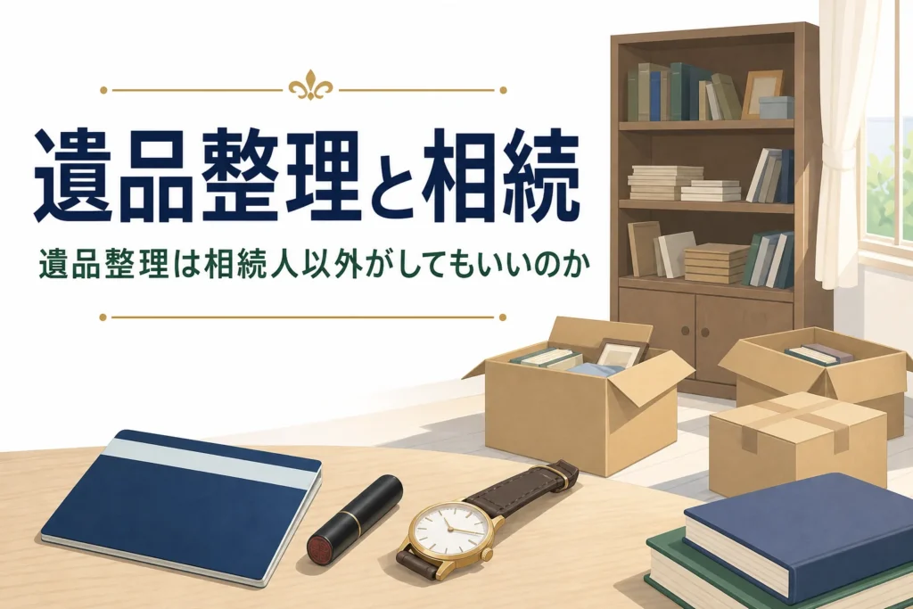 遺品整理は相続人以外がしてもいいかを解説する記事のアイキャッチ