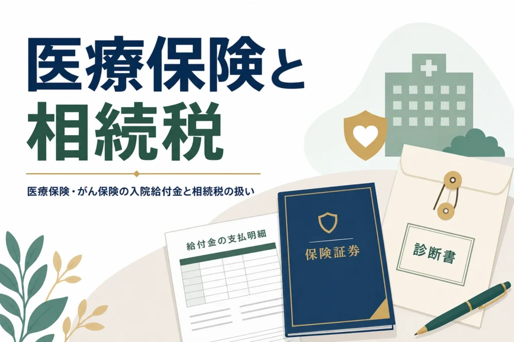 医療保険・がん保険の入院給付金と相続税を解説する記事のアイキャッチ