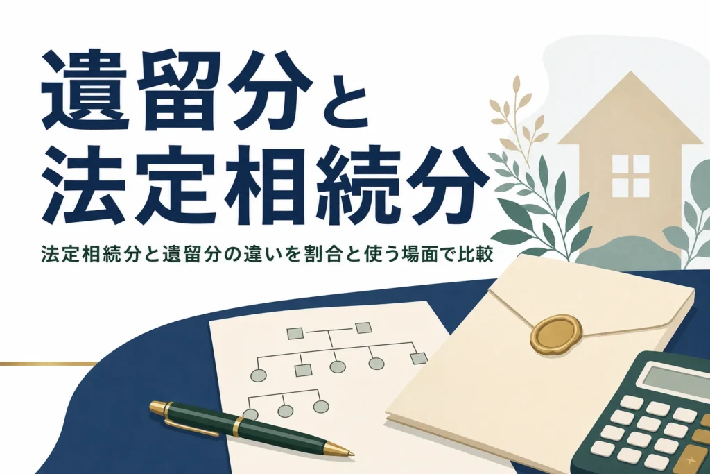 法定相続分と遺留分の違いを解説する記事のアイキャッチ