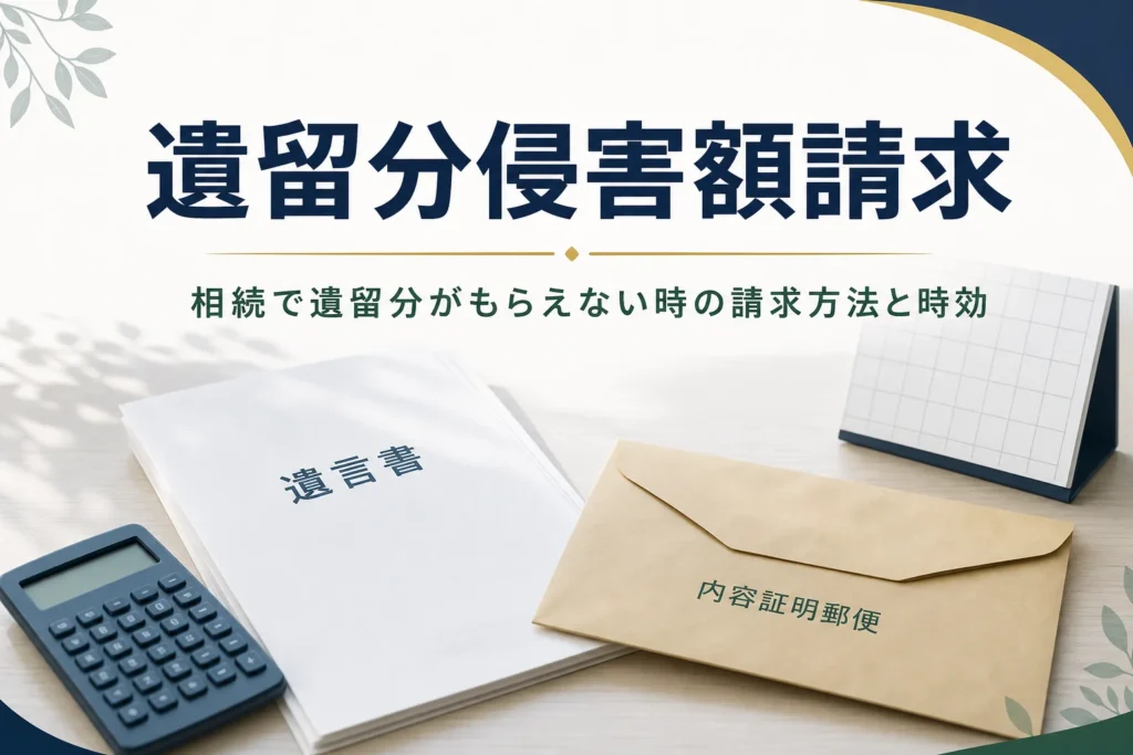 相続で遺留分がもらえない時の遺留分侵害額請求の方法と時効を解説する記事のアイキャッチ