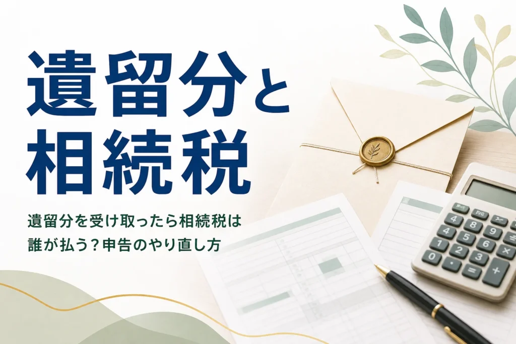 遺留分侵害額請求があった時の相続税の申告と計算を解説する記事のアイキャッチ