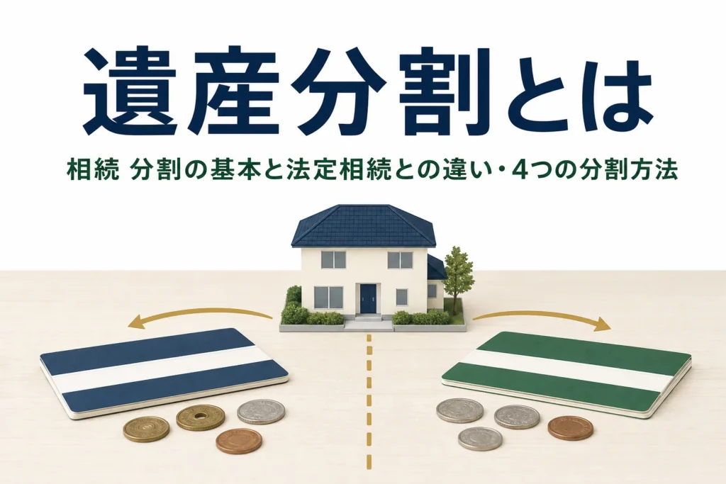 遺産分割とは何か、法定相続との違いと4つの分割方法を解説する記事のアイキャッチ