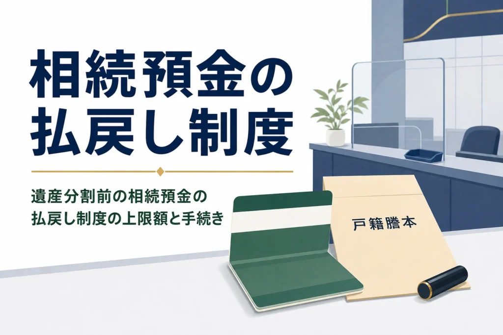 遺産分割前の相続預金の払戻し制度を解説する記事のアイキャッチ