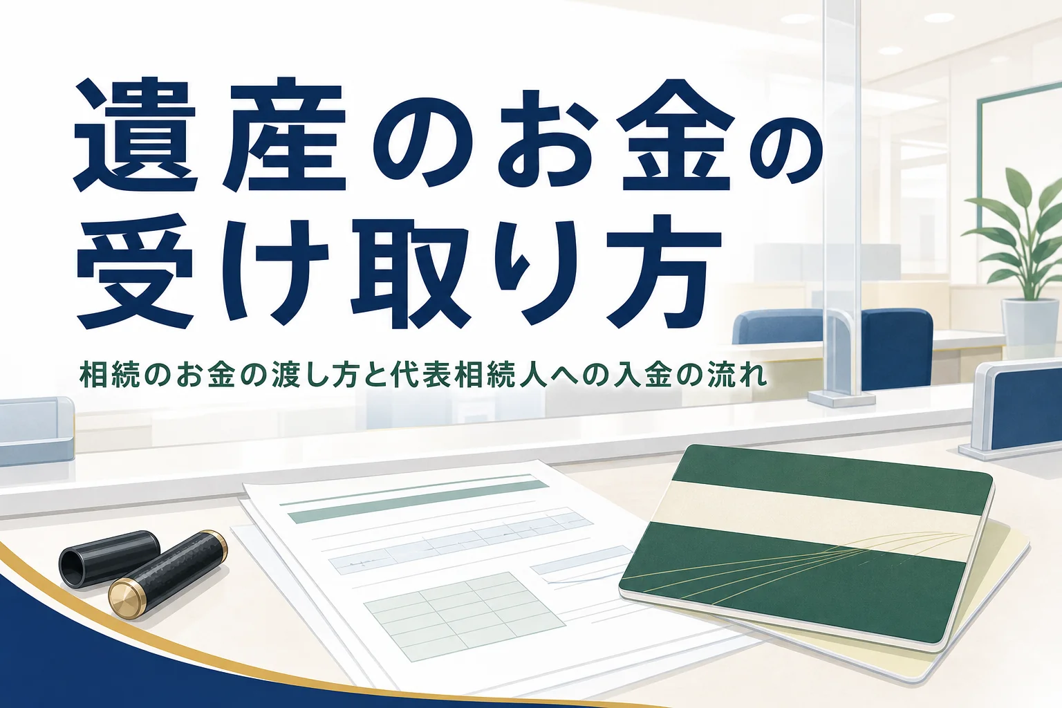 遺産相続のお金の受け取り方と渡し方を解説する記事のアイキャッチ