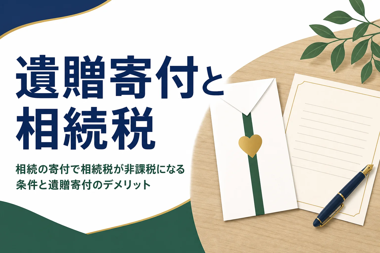 「遺贈寄付と相続税」を解説する記事のアイキャッチ