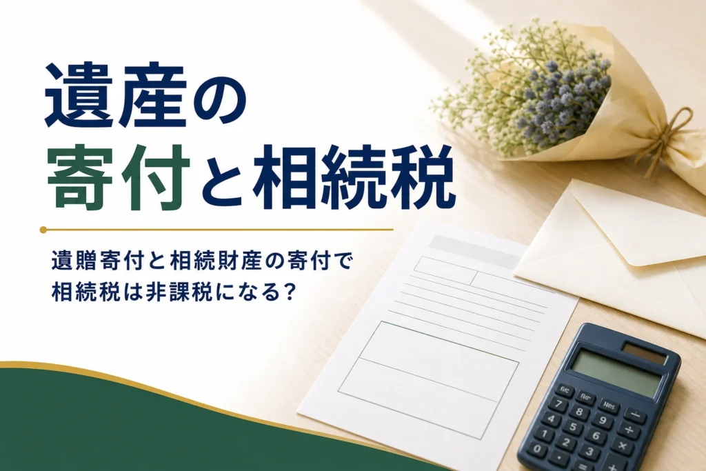 遺贈寄付と相続財産の寄付の相続税を解説する記事のアイキャッチ