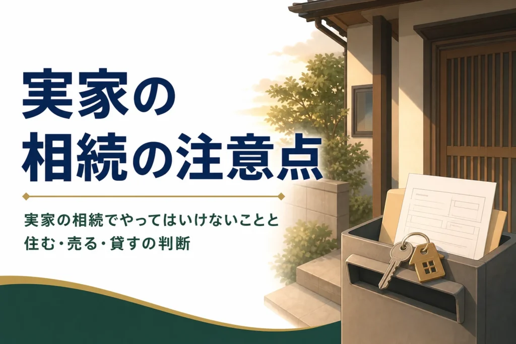 実家の相続でやってはいけないことと判断のポイントを解説する記事のアイキャッチ