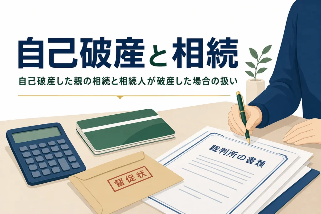 自己破産した親の相続と相続人が自己破産した場合の扱いを解説する記事のアイキャッチ