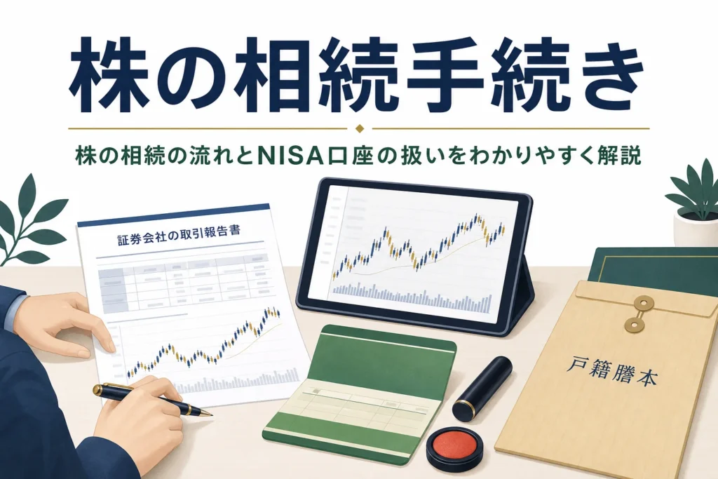 株の相続手続きの流れとNISA口座の扱いを解説する記事のアイキャッチ