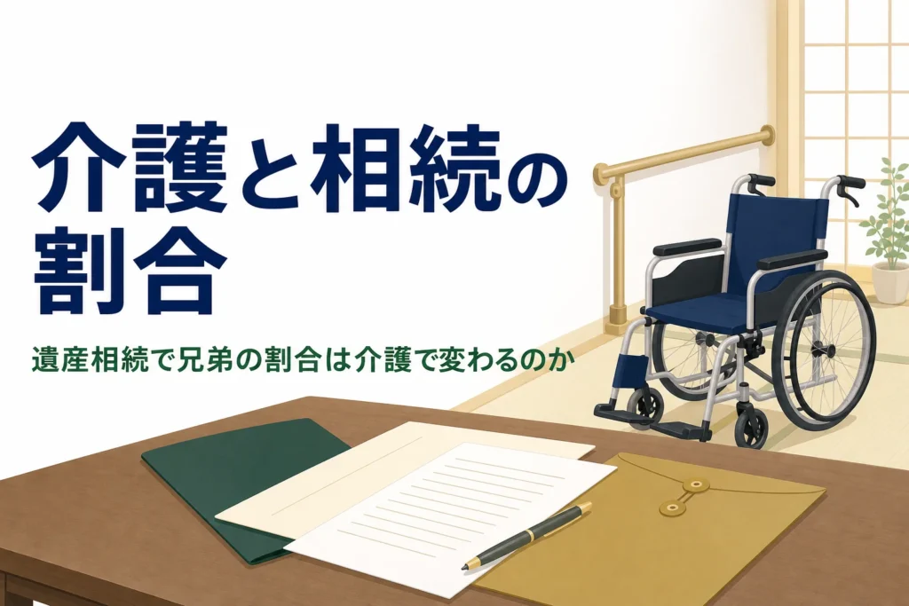 親の介護をした兄弟と遺産相続の割合の関係を解説する記事のアイキャッチ