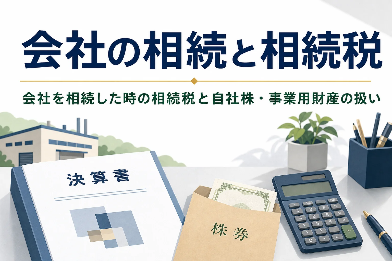 会社や事業を相続した時の相続税を解説する記事のアイキャッチ