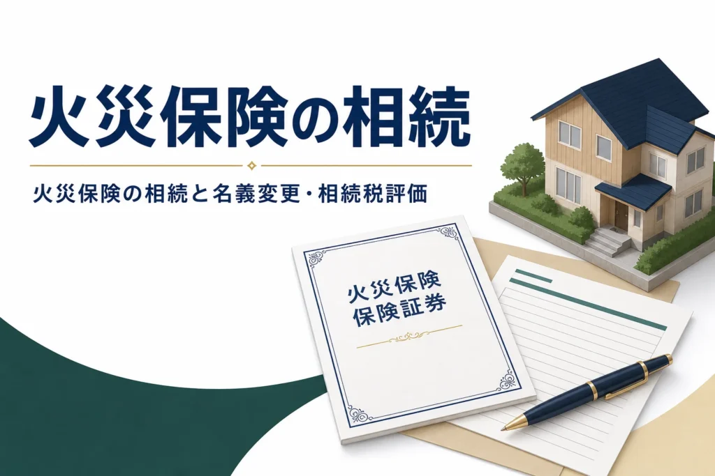 火災保険の相続と名義変更、相続税評価を解説する記事のアイキャッチ