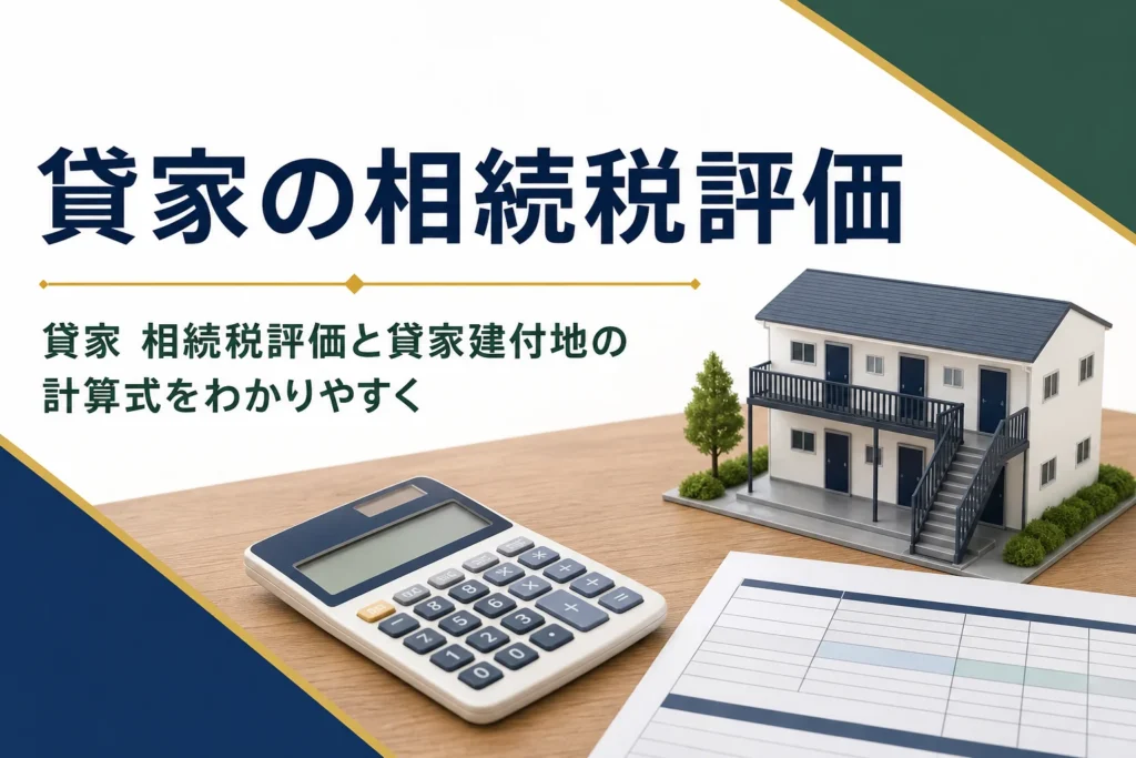 アパート・貸家の相続税評価と貸家建付地の計算式を解説する記事のアイキャッチ