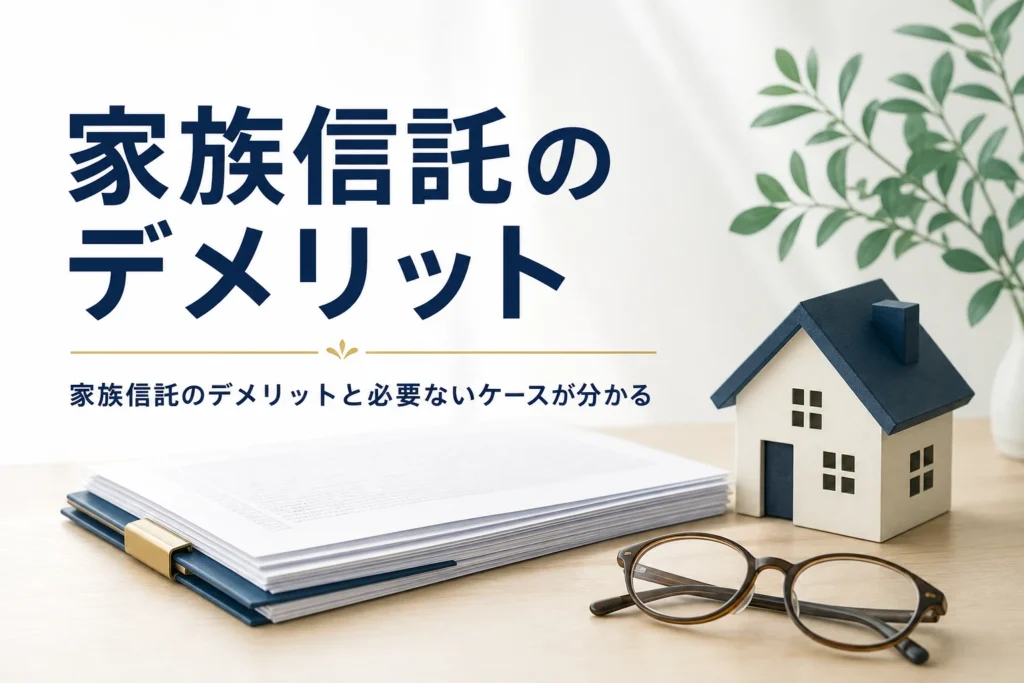 家族信託のデメリットと後悔しないための注意点を解説する記事のアイキャッチ