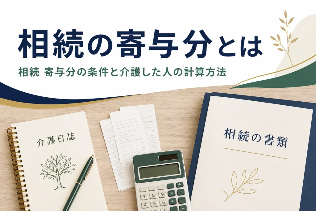 相続の寄与分と介護した人の計算方法を解説する記事のアイキャッチ