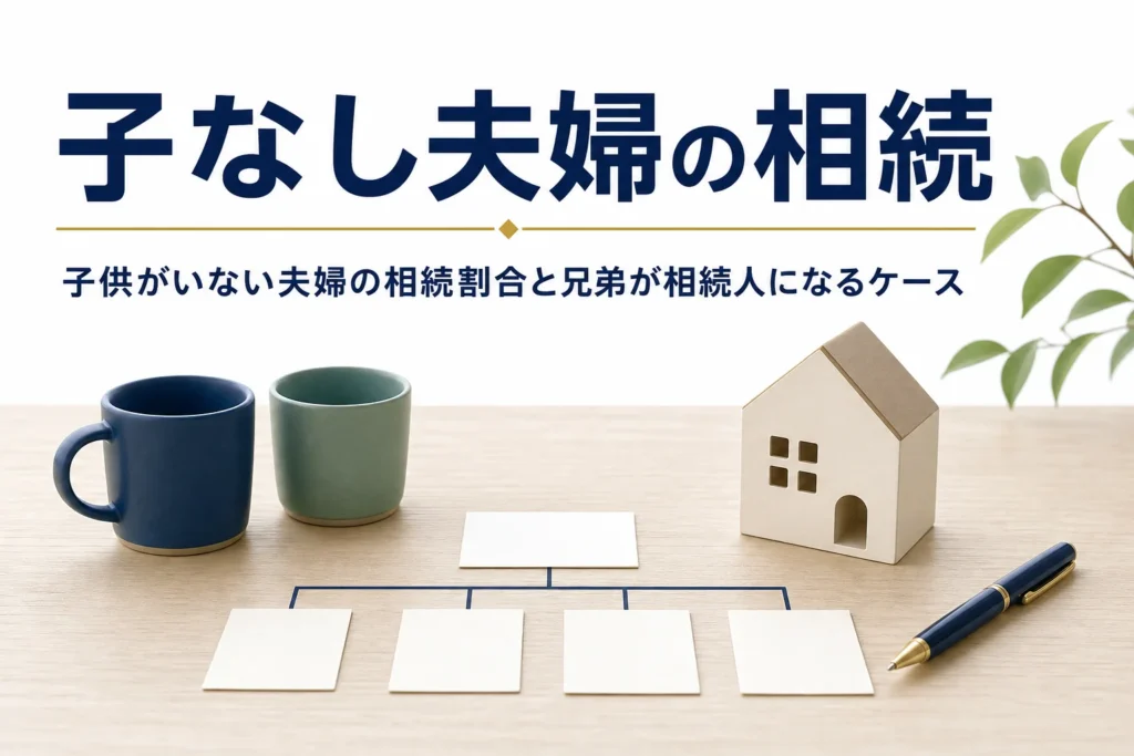 子供がいない夫婦の相続割合と対策を解説する記事のアイキャッチ
