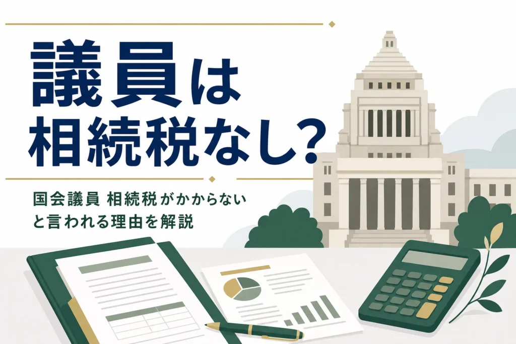 国会議員は相続税がかからないと言われる理由を解説する記事のアイキャッチ