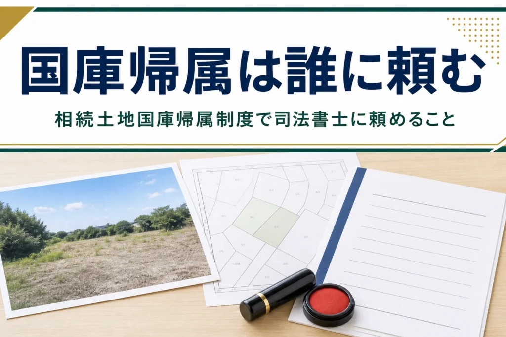 相続土地国庫帰属制度を司法書士に頼めるかを解説する記事のアイキャッチ