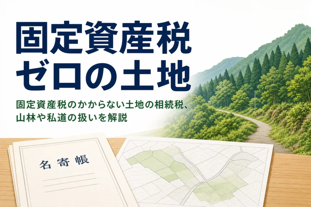 固定資産税のかからない土地の相続税の扱いを解説する記事のアイキャッチ