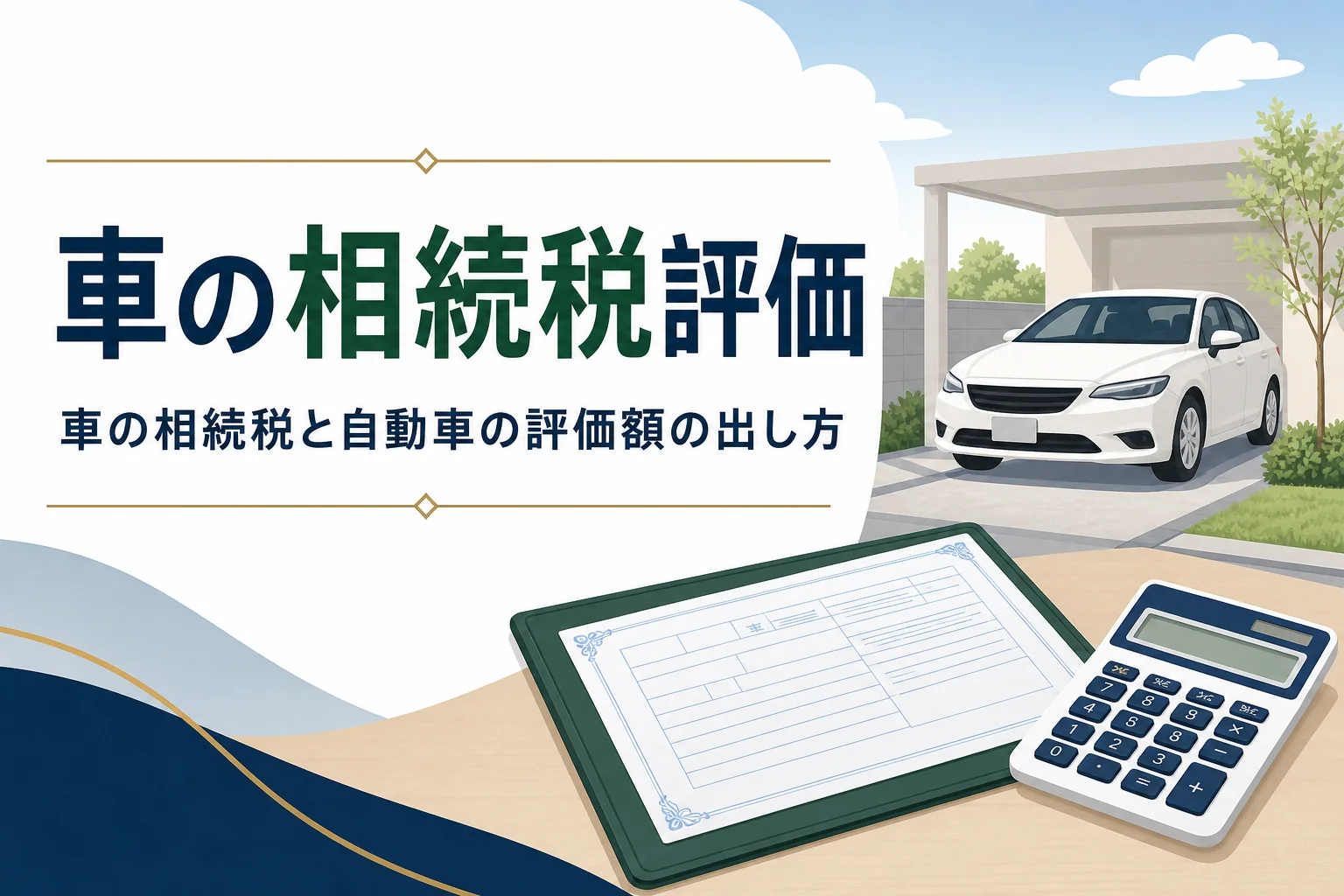 車の相続税評価と相続税がかからないケースを解説する記事のアイキャッチ