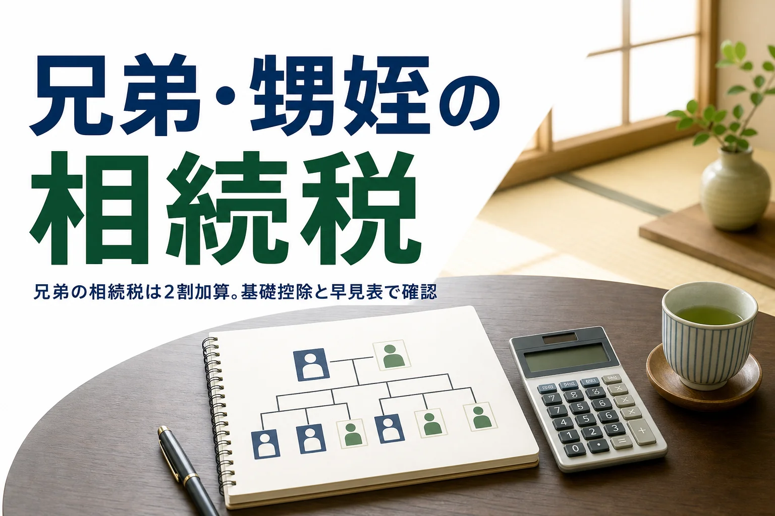 兄弟姉妹や甥姪が相続する時の相続税と2割加算を解説する記事のアイキャッチ