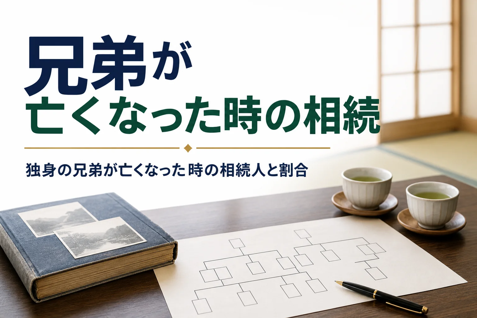 独身の兄弟が亡くなった時の相続人と相続割合を解説する記事のアイキャッチ