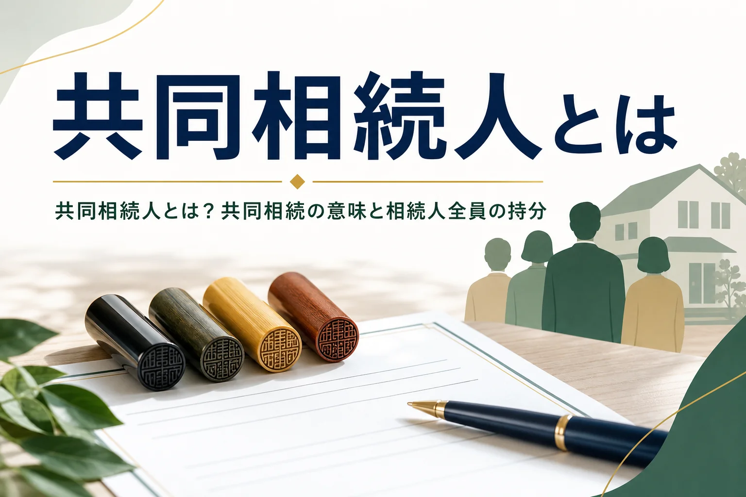 共同相続人と共同相続の意味、相続人全員の持分を解説する記事のアイキャッチ