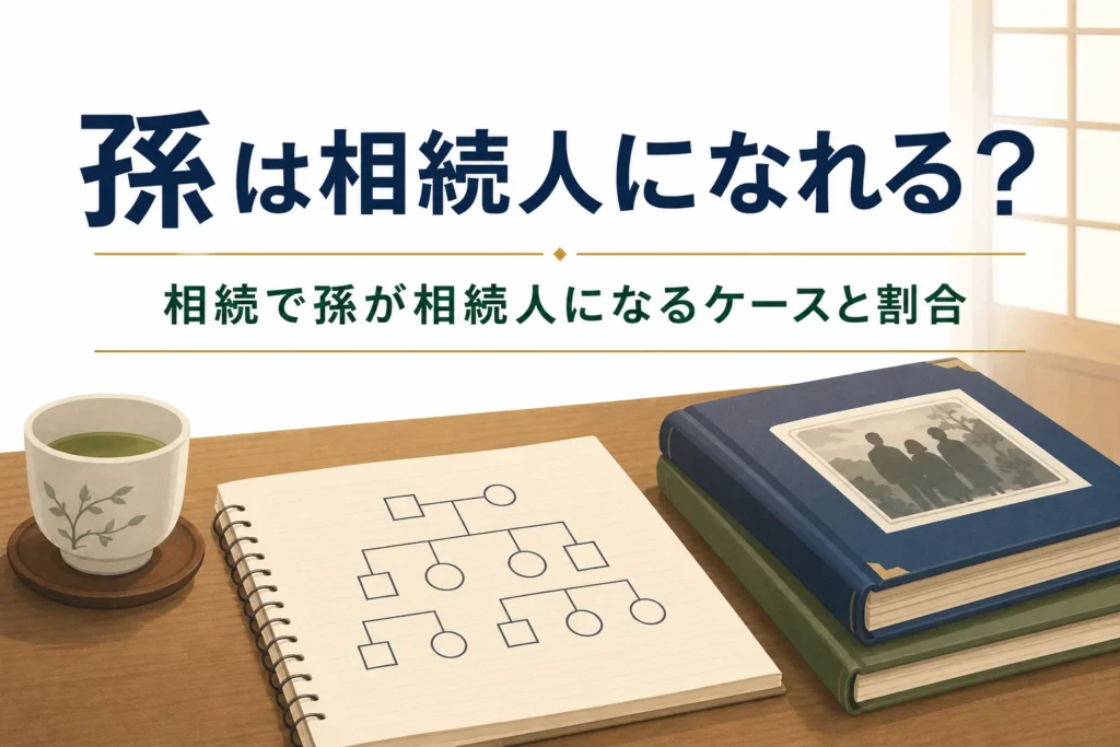 相続で孫が相続人になるケースと割合を解説する記事のアイキャッチ