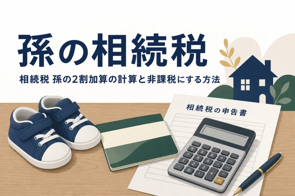 孫が財産を受け取った時の相続税と2割加算を解説する記事のアイキャッチ