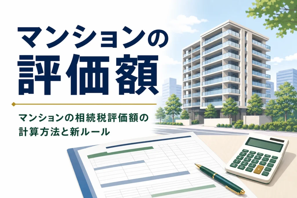 マンションの相続税評価額の計算方法と2024年からの新ルールを解説する記事のアイキャッチ