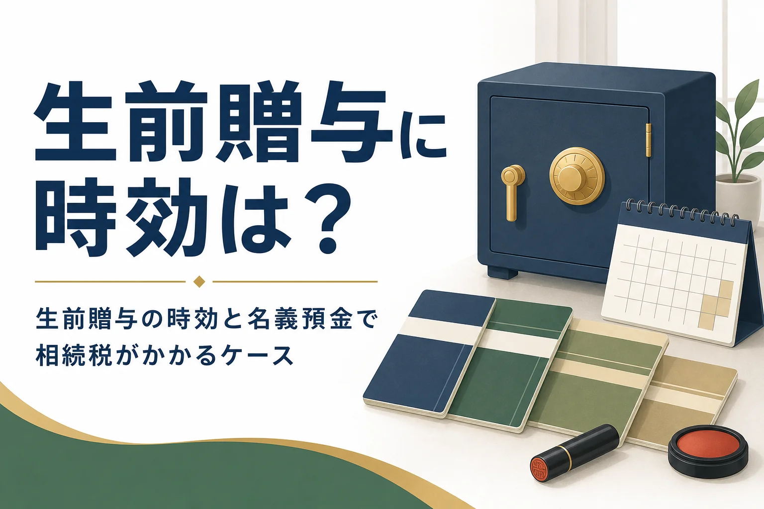 生前贈与の時効と名義預金の相続税を解説する記事のアイキャッチ