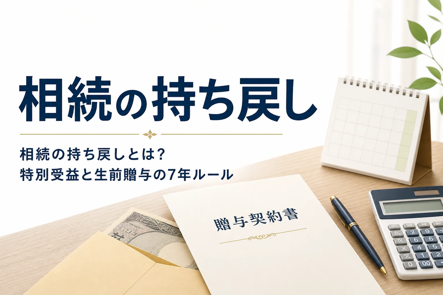 相続の持ち戻しと生前贈与の7年ルールを解説する記事のアイキャッチ