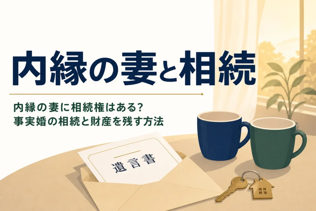 内縁の妻の相続権と事実婚のパートナーに財産を残す方法を解説する記事のアイキャッチ