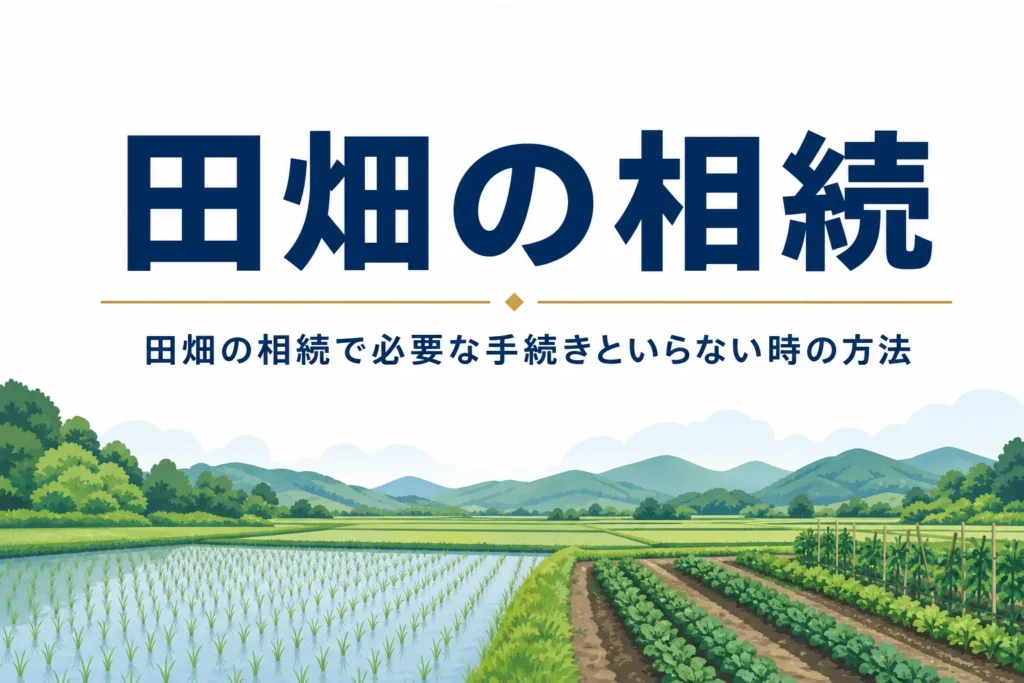 田畑の相続で必要な手続きといらない時の方法を解説する記事のアイキャッチ